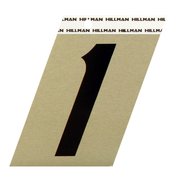 HILLMAN 3 in. Reflective Black Vinyl Self-Adhesive Number 1 1 pc, 3PK 840554